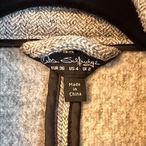 Miss Selfridge Zip Up Sweater in Gray